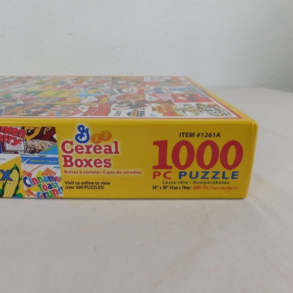 White Mountain 1000 Pc General Mills Cereal Boxes Jigsaw Puzzle 24 x 30 COMPLETE - Picture 6 of 8